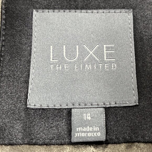 Luxe The Limited Womens Gray Wool Blazer Pinstripe 2-Button Suit Jacket Size 14 - Picture 7 of 9